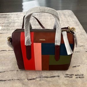 Fossil brand new Sydney Satchel multi bright